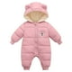 thumbnail image 1 of Body De Bebé Canastilla Onesies Para Niños Recién Nacidos Invierno Niñas Niños Ropa Cálida Orejas De Dibujos Animados Mono Con Capucha Mono Rosa Odeerbi LM103-3212, 1 of 4