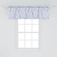 thumbnail image 2 of Ambesonne Navy and Blush Window Valance, Blooming Sakura Tree Branches with Grunge Display Nature, Curtain Valance for Kitchen Bedroom Decor with Rod Pocket, 54" X 18", Violet Blue Pink, 2 of 3