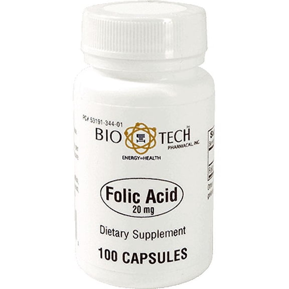BioTech Corporation Folic Acid Vitamins & Supplements, 100 Ct