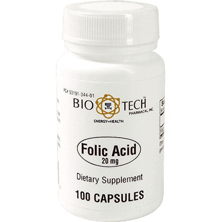 BioTech Corporation Folic Acid Vitamins & Supplements, 100 Ct