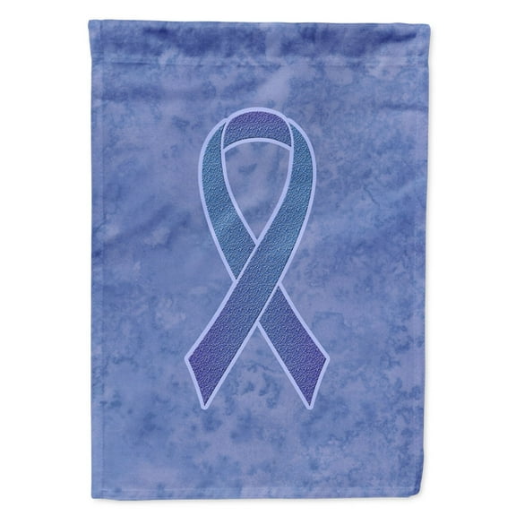 Periwinkle Blue Ribbon for Esophageal and Stomach Cancer Awareness Garden Flag