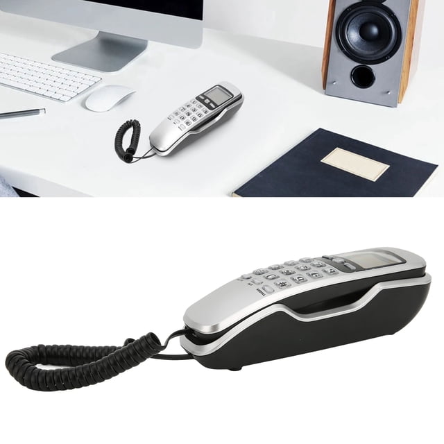 Teléfono de Pared Con Cable, Identificación de Llamadas de Teléfono Fijo Multifuncional.