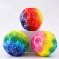 thumbnail image 4 of Bolas hinchables de goma para niños juguetes sensoriales para aliviar el estrés forma de Luna pelota con agujero deportes juegos al aire libre, 4 of 5
