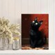 thumbnail image 2 of Qisvanset 12x16 Inch Blue Yellow Birds Woman Portrait Canvas Print Wall Art, 2 of 5
