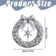 thumbnail image 3 of EaseDay DIY Winter Snowflake Pearl Wreath Craft Kit Festive Holiday Art Set Home Porch Wall Hanging Decoration Handcrafted Gift for Adults and Families Winter Season, 3 of 5