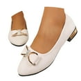 thumbnail image 3 of Summer Women's Casual Pointed Toe Flat Shoes with Rhinestone Bow Detail Low Heel Comfortable Footwear, 3 of 9