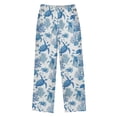 thumbnail image 3 of Kids' Pajama Pants Soft Relaxed Fit Sleep Pants Lounge Pants with Pockets Sea Turtles and Coral Reefs Small, 3 of 9