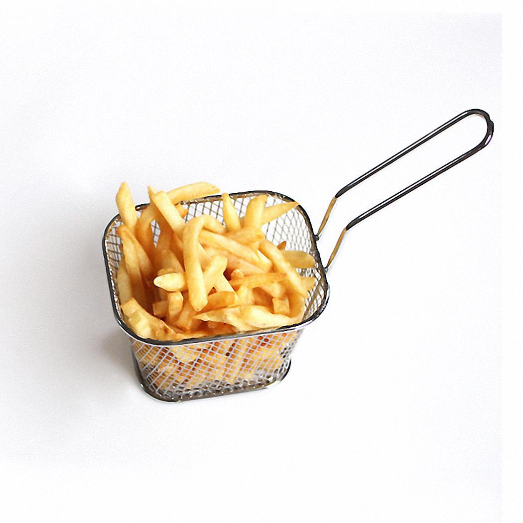 Stainless Steel Mini French Deep Fryers Basket Net Mesh Fries Chip