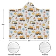 thumbnail image 3 of Wearable Blanket,Cartoon Construction Vehicles Helmets Hooded Wearable Flannel Blanket for Adults & Teens with Buckle,Winter Poncho Shawl Wrap Cape,50"x60", 3 of 5