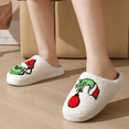 thumbnail image 2 of BERANMEY Christmas Reindeer Slippers for Womens Mens Plush Warm Santa Claus Slippers Fuzzy House Slippers Christmas Gifts For Girls Women Girlfriend, 2 of 8