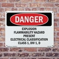 thumbnail image 5 of Explosion Flammability Hazard Present Electrical OSHA Danger Aluminum Sign 10 Inch x 7 Inch - 10 Pack, 5 of 8