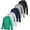 Green/Navy/Light Grey/Black/Grey Marble, variant on iXtreme Boys' Active T-Shirts - 5 Pack Performance Dry Fit Long Sleeve Sports Tees for Boys (6-18)