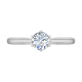 thumbnail image 3 of 1/2 Carat Prong Set Solitaire Diamond Engagement Ring Band in 14K White Gold (Ring Size 4.75), 3 of 5