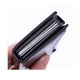 thumbnail image 1 of (PU negro) Cartera táctica minimalista para hombre, tarjetero de metal delgado anti-RFID-B, tarjetero de cuero plegable para hombre para bolsillo frontal con clip para dinero, 1 of 5