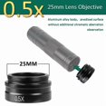 thumbnail image 1 of 0.5X Auxiliary Barlow Lens 25mm Thread Diameter Suitable for C-Mount Zoom Lens Increase Focus Field of View, 1 of 6