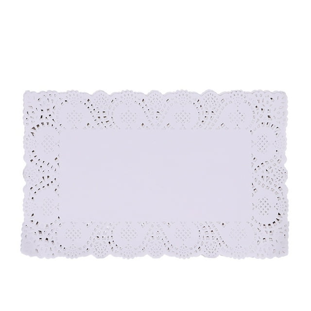 140 servilletas desechables de papel de encaje blanco absorbentes de aceite para cajas de pasteles, almohadillas de papel de embalaje
