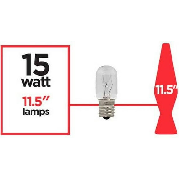 Lava Lite Incandescent 15W Light Bulbs, 2 Pack