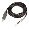 thumbnail image 2 of 3M USB Guitar Bass to USB Link Cable Adapter PC Recording USB Guitar Cable (Black), 2 of 4