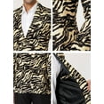 thumbnail image 7 of INSPIRE CHIC Men's Party Blazer Animal Print Notched Lapel Lightweight Suit Jacket S Beige, 7 of 7