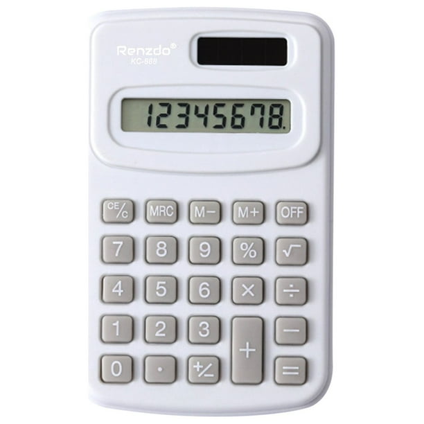 Xihbxyly Calculadora para Estudiantes, Diseño Mini Portátil, Pantalla Lcd Grande de 8 Bits, Energía Solar, Diseño En Colores Pastel, Fácil de Transportar, para Uso En Casa, Escuela y Oficina, Tamaño