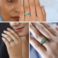 thumbnail image 2 of Mother Daughter Rings Sterling Silver Emerald Ring for Women in Platinum Plating Birthstone Trendy Jewelry for Her Size - 9  Birthday Christmas Gifts, 2 of 7