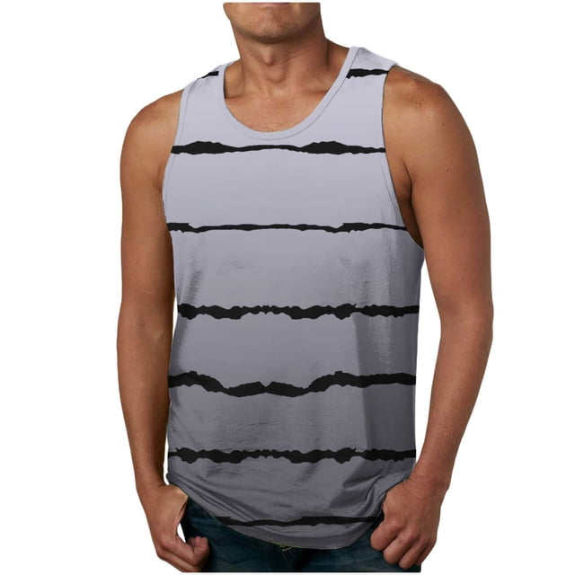 Timegard Tank Tops Men Plus Size Crewneck Sleeveless Comfy Solid Color Casual Tee Shirts Summer Fashion