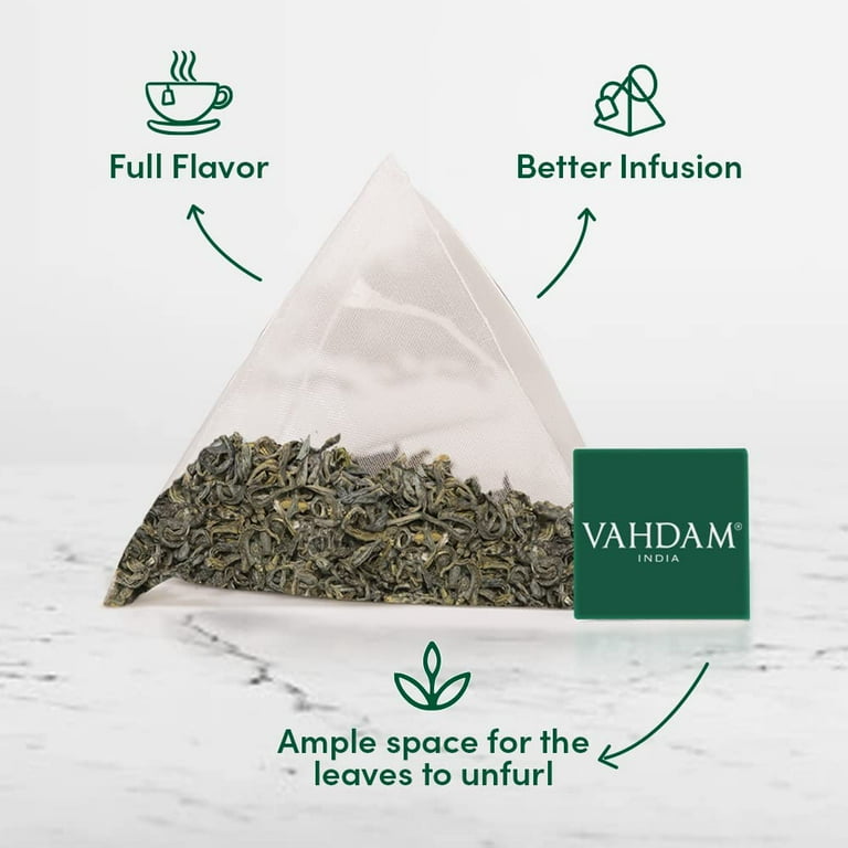 VAHDAM, Tè Verde in Foglie dell'Himalaya (100 Bustine di Tè), 100% Tè  Naturale, RICCO DI ANTIOSSIDANTI - Tè Detox in Foglie - Da Bere Caldo o  Freddo : : Alimentari e cura della casa