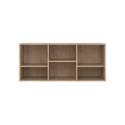 Tvilum Hyper Rectangle 6 Cubby Storage Entryway Bench, Jackson Hickory