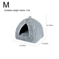 thumbnail image 3 of AuroraX Self Warming Cat Bed Cave Fluffy Cute Warm Cat Bed Soft Cozy Warm Plush Anti-Slip House for Indoor Cats Kittens and Small Dogs(Gray), 3 of 9