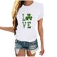 thumbnail image 1 of Camiseta de Manga Corta de Cuello Redondo Impresa de Primavera Superior de las Mujeres, Mezcla Ligera de Poliéster para Uso Diario Y de Fiesta Casual, 1 of 9