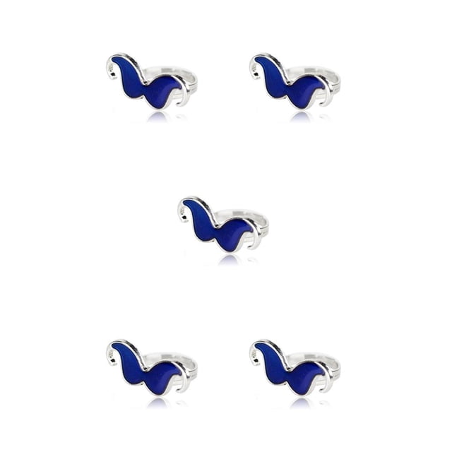 Anillo de humor Minnieouse Cambio de color Temperatura Emoción Fluorescente Accesorios para dedos 5piezas