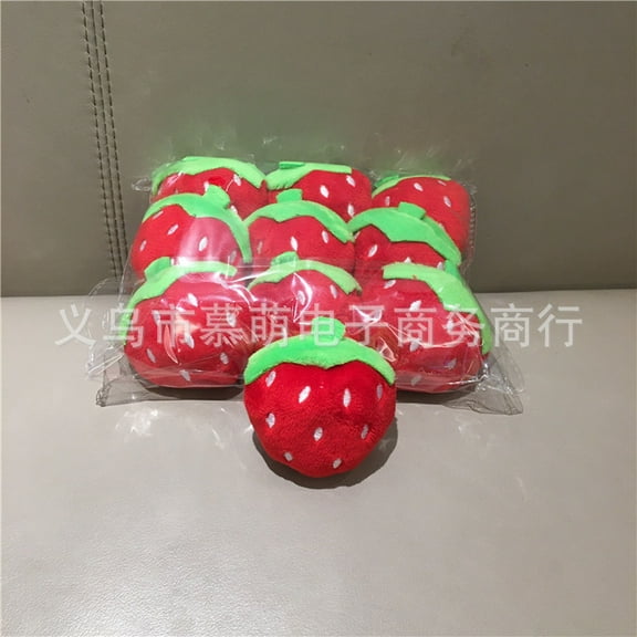 6pcs Mini Strawberry Plush Toy for Kids 6cm Soft Stuffed Fruit Doll Cute Plush Ornaments for Baby Shower Birthday Party Favors
