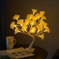 thumbnail image 1 of 1pcs 17.7 "/ 45CM Luces de árbol de flores de fibra óptica led Arreglo de fiesta de Navidad Árbol que brilla intensamente Acción de gracias Paisaje interior y exterior Luces de decoración del hogar JAMW Sencillez, 1 of 4