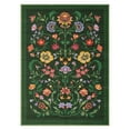 thumbnail image 4 of GlowSol Floral Print Area Rug 10'x13' Area Rugs for Living Room Bedroom Washable Rug Low Pile Non Slip Carpet, Green, 4 of 7