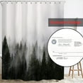thumbnail image 3 of Misty Forest Shower Curtains,Nature Shower Curtain,Woodland Shower Curtain,Fantasy Fog Magic Winter Tree Bath Curtain for Bathroom,Waterproof Polyester Fabric 72" Wx72 L-with Hooks, 3 of 6