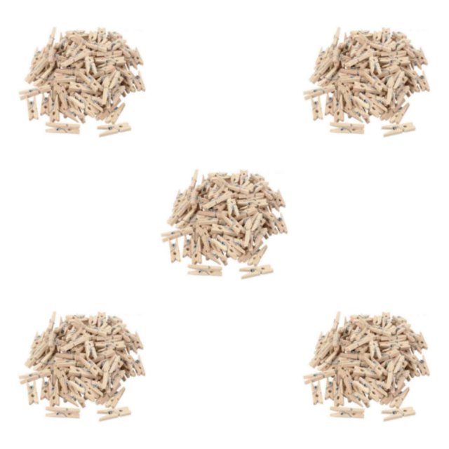 kurtrusly Fashionable Wooden Clothespins - Durable And Convenient To Clips For Photo And Decoration Multipurpose Wooden Clips 25mm(200) 5PCS