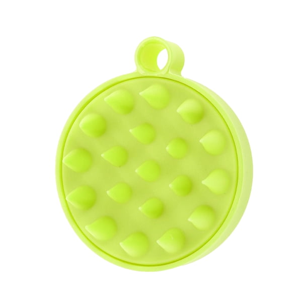 Cepillo de champú para cabello colgable único de 1 pieza para masaje en la cabeza 3.62"x3.11"x1.34" Verde