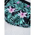 thumbnail image 5 of YUUMIN Kids Girls Floral 2 Pieces Gymnastics Dance Sports Outfit Spaghetti Straps Crop Top with Shorts Green Lily 8, 5 of 6