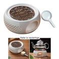 thumbnail image 3 of Calentador de tetera de cerámica, horno de vela con bandeja para velas, calentador de , taza, calentador , salvamanteles para calentar caf marrón perfecl Vela calentador de tetera, 3 of 8