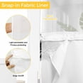 thumbnail image 6 of Traditional Chinese Painting No Hook Shower Curtain with Snap in Liner Black and White Natural Landscape Waterproof Bathroom Shower Curtain with See Through Top Window for Bathtub 36" x 72", 6 of 9