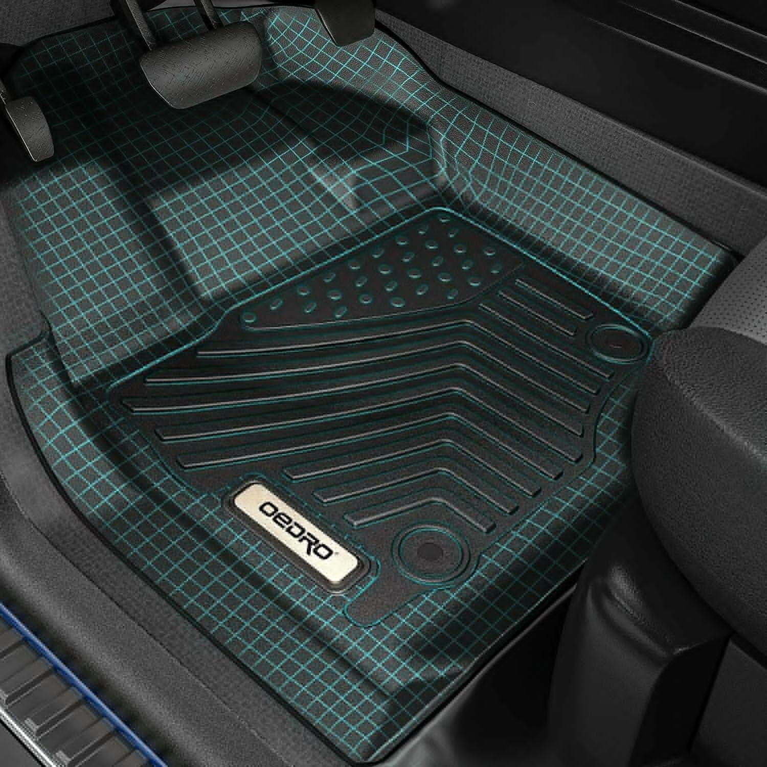 RVNI Floor Mats Liner 3D TPE for 2017-2022 Ford F-250/F-350 Super Duty Crew Cab 1st Row Bench Seat
