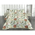 thumbnail image 2 of Ambesonne Floral Quilted Coverlet 3 Pcs, Australian Banksia Botanical, King Size, Laurel Green Multicolor, 2 of 4