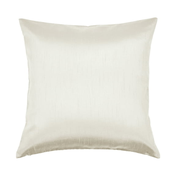 Aiking Home Solid Faux Silk Euro Sham / Pillow Cover 24 by 24 - Ivory