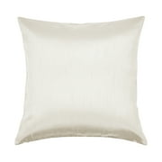 Aiking Home Solid Faux Silk Euro Sham / Pillow Cover 24 by 24 - Ivory