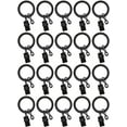 thumbnail image 6 of Urbanest 1" Metal Curtain Rings With Clips and Eyelets, Matte Black, Set of 20, 6 of 6