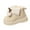 Beige, variant on Women Fashionable And Casual Versatile Winter Thick Bottomed Round Toe With Warm Ball Short Tube Student Casual Boots Beige Size 8.5