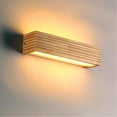 thumbnail image 3 of Lámpara Led de estilo japonés moderno, luz de pared nórdica de madera de roble macizo, 3 of 5