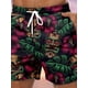 thumbnail image 2 of Pantalones cortos de tabla para hombre, pantalones cortos de playa con cordón, estampado Tiki, árbol de coco, de secado rápido, pantalones cortos casuales hawaianos para vacaciones, 4 microelásticos, 2 of 5
