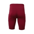 thumbnail image 3 of Mens Cycling Shorts No Padding Biking Shorts with Pockets Tummy Control Athletic Gym Workout Spandex Shorts , Size L, 3 of 5