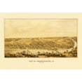 thumbnail image 2 of Sachse 14x11 White Modern Wood Framed Museum Art Print Titled - Fredericksburg Virginia - Sachse 1863, 2 of 4